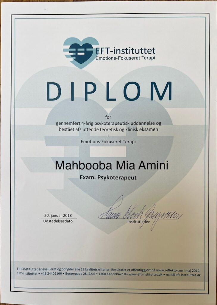 Certified EFT Psychotherapist